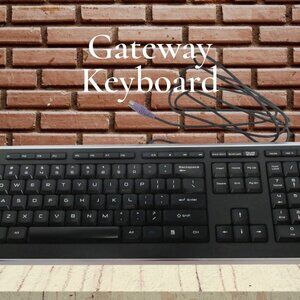 Gateway KB-0817 Wired PS/2 Keyboard Black Full Size Multimedia for Desktop PC
